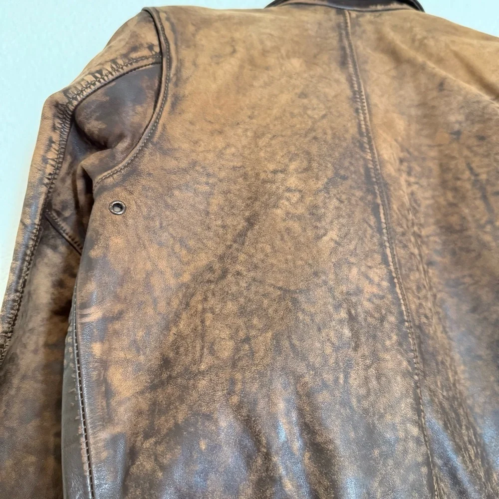 NWT Polo Ralph Lauren Cow Leather Flight Jacket Boys - Picture 10 of 11